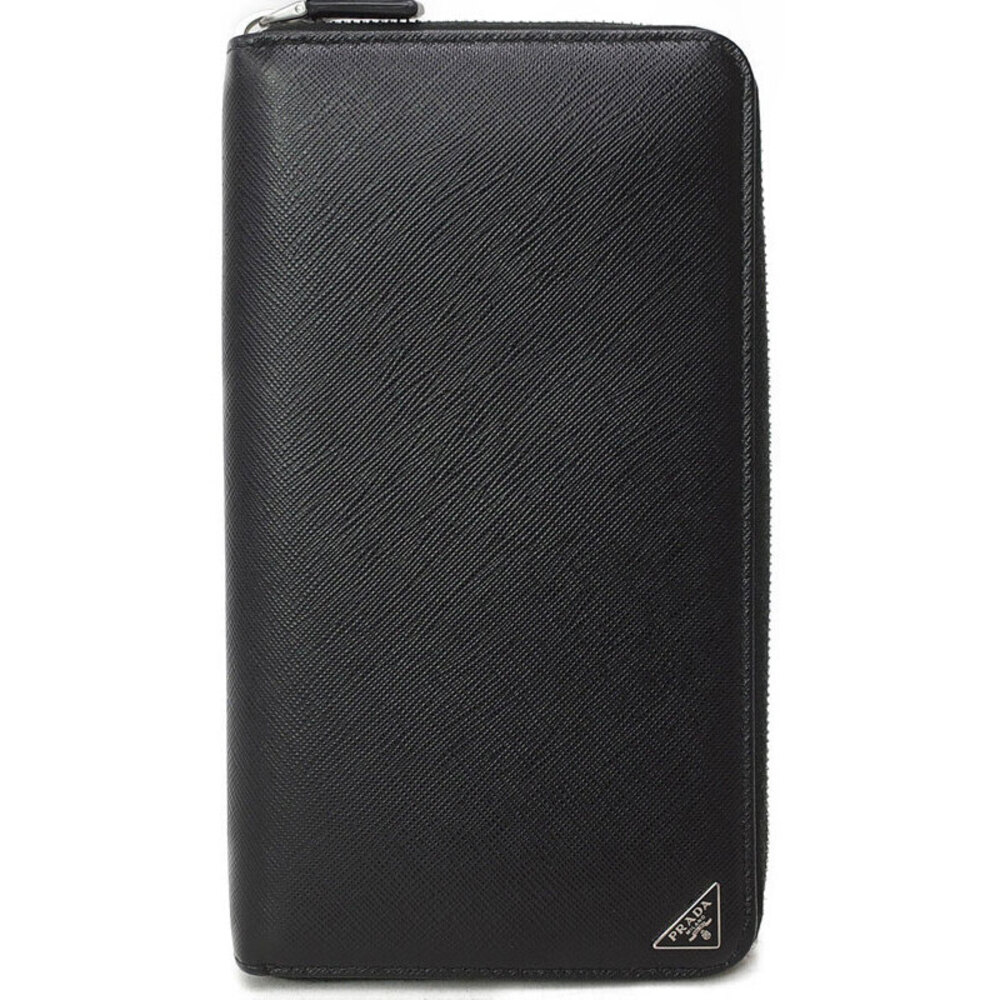 Prada Document CasePrada Saffiano Leather Zip Around Long Wallet Round Zipper